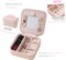 Travel Jewelry Case – Compact Jewelry Organizer Box with Mirror, Small Gift for Girls & Women (Pink)